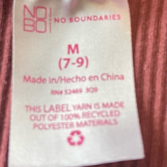 No boundaries pink ribbed dress. Size medium (7- 9) - Picture 9 of 10